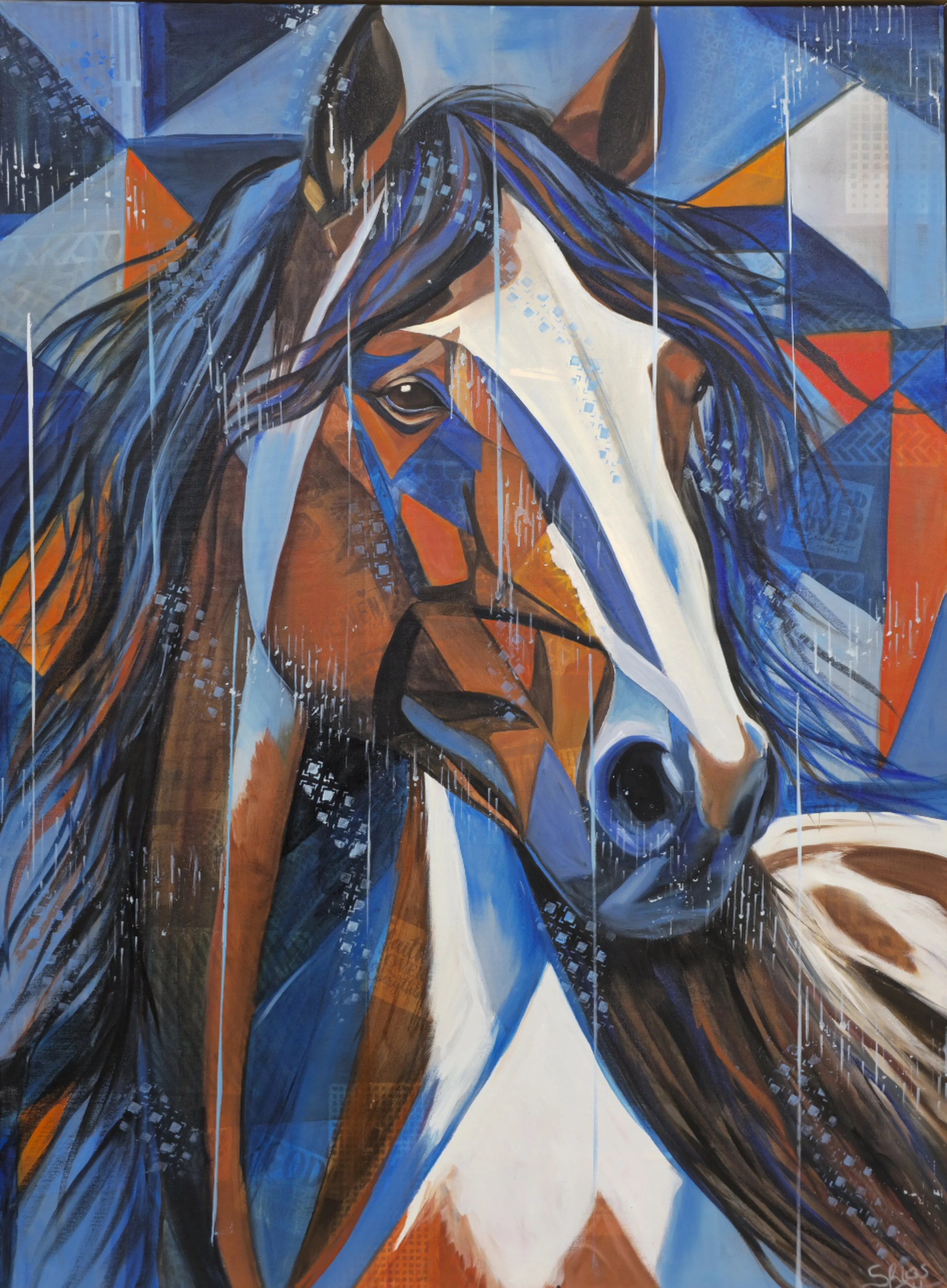 "Soliloquy of the Bridle" Original Mixed media oil painting