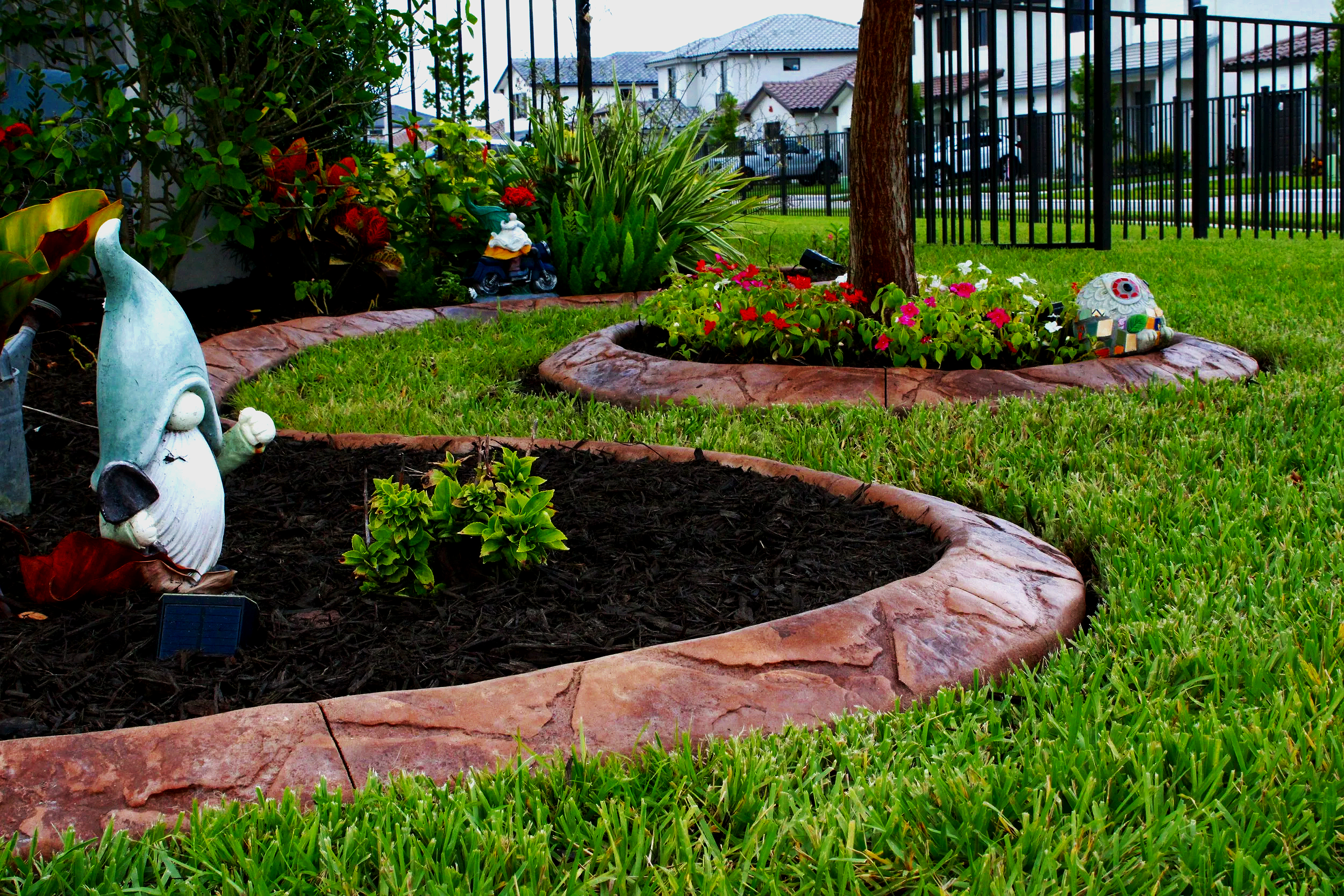 tree ring with curbing around