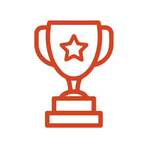 Icon of a trophy with a star in the center.