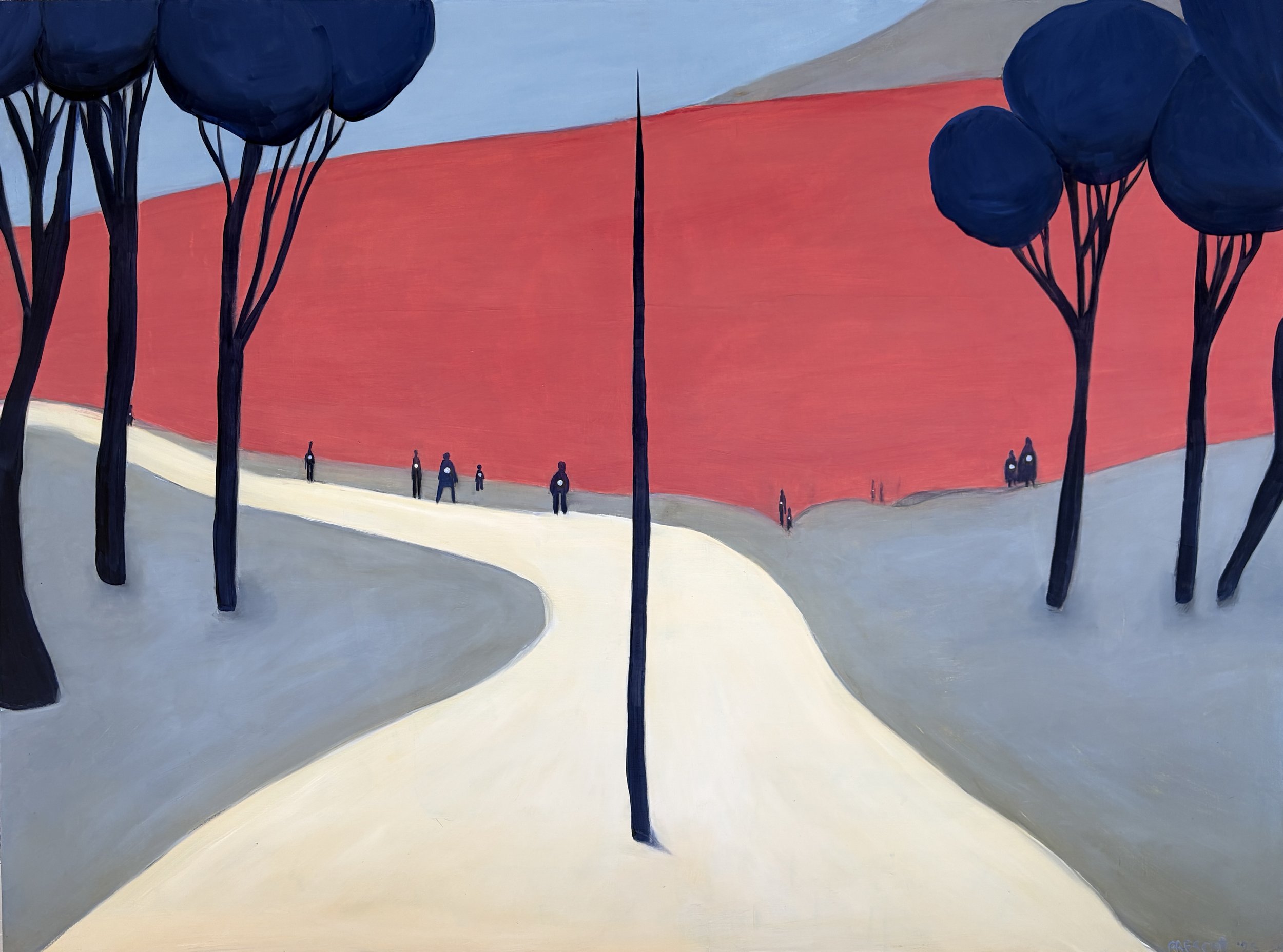 The Arrival · 2026 · Oil on wood · 36 x 48 in.