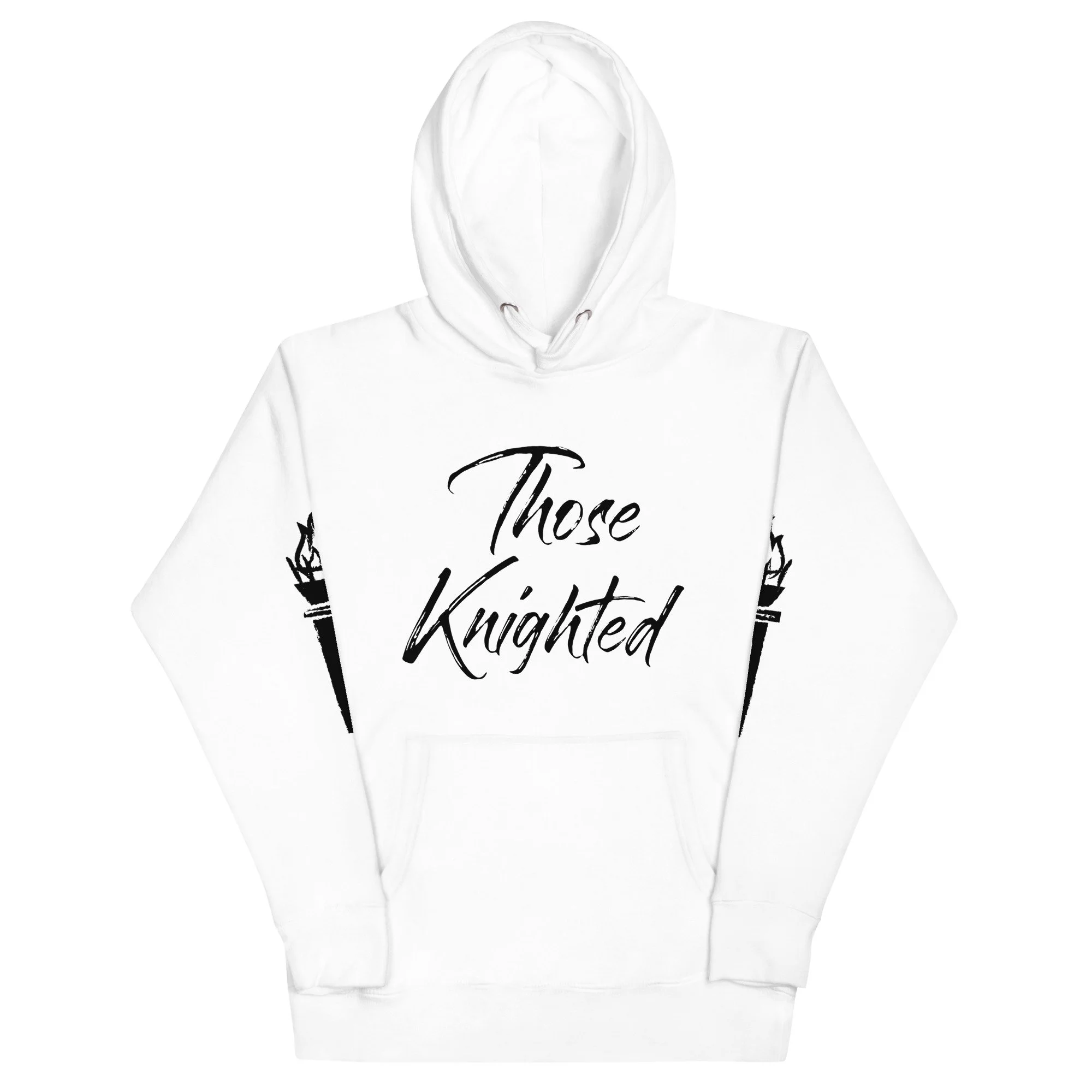 Those Knighted Premium Torch Sleeves Hoodie (Black Logo)