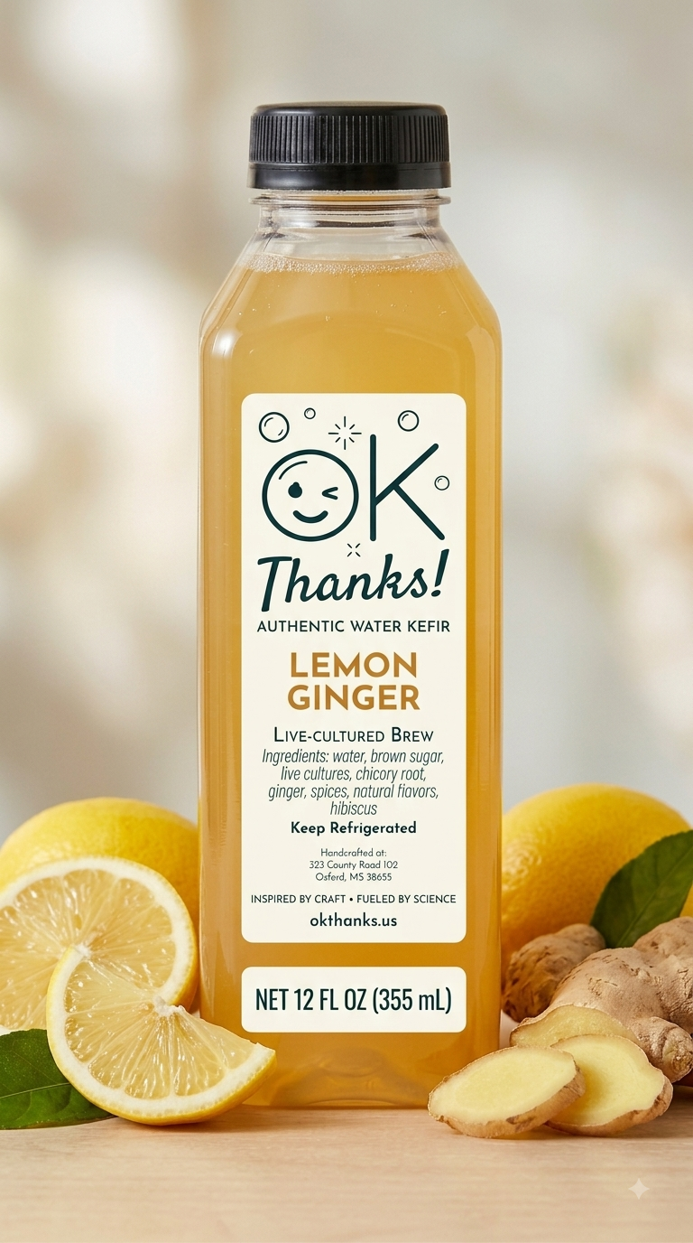 Lemon Ginger Water Kefir