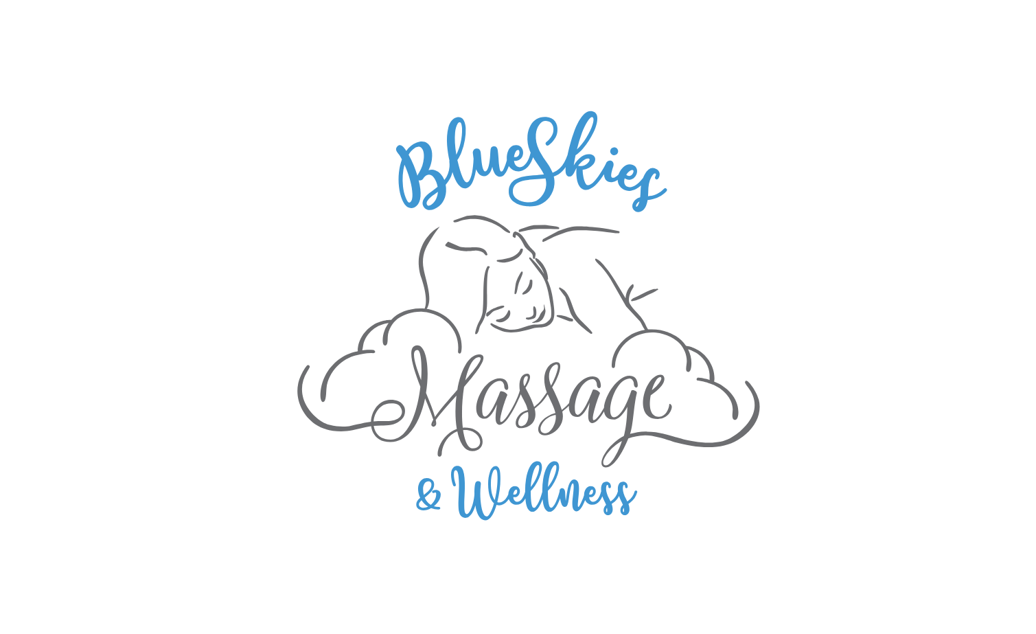 Logo of Blue Skies Massage and Wellness Spa in Longmont, Colorado.