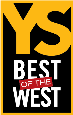 A logo for  'YS BEST OF THE WEST.'
