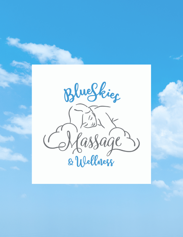 Logo of Blue Skies Massage and Wellness Spa in Longmont, Colorado.