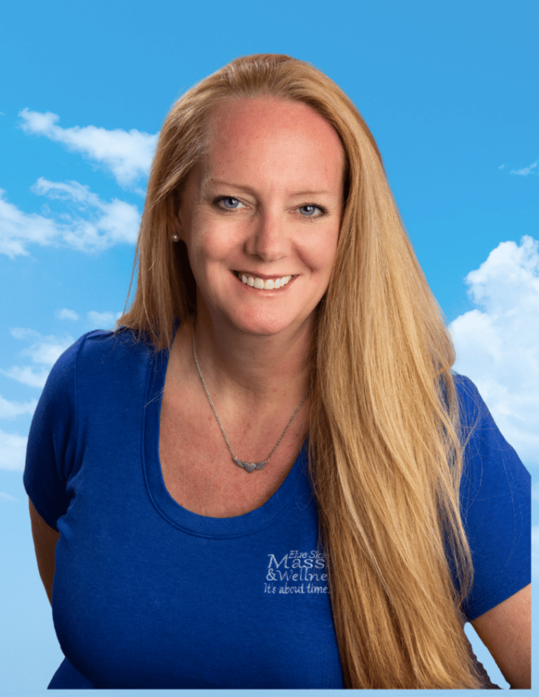 Emily Bauer a massage therapist and owner of Blue Skies Massage and Wellness Spa in Longmont, Colorado.