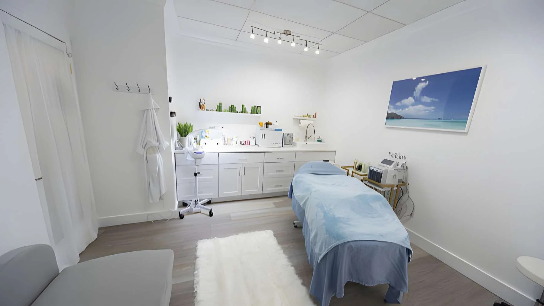 The facial room at Blue Skies Massage and Wellness Spa in Longmont, Colorado.
