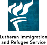 Lutheran Immigration and Refugee Service logo featuring stylized flames.