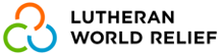 Lutheran World Relief logo with colorful interconnected loops and black text
