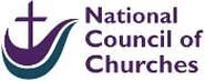 National Council of Churches logo with a purple and teal stylized dove.