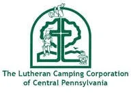 Logo of the Lutheran Camping Corporation of Central Pennsylvania, featuring a cross and trees.