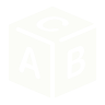 A white cube with black letters C, A, B on three visible sides