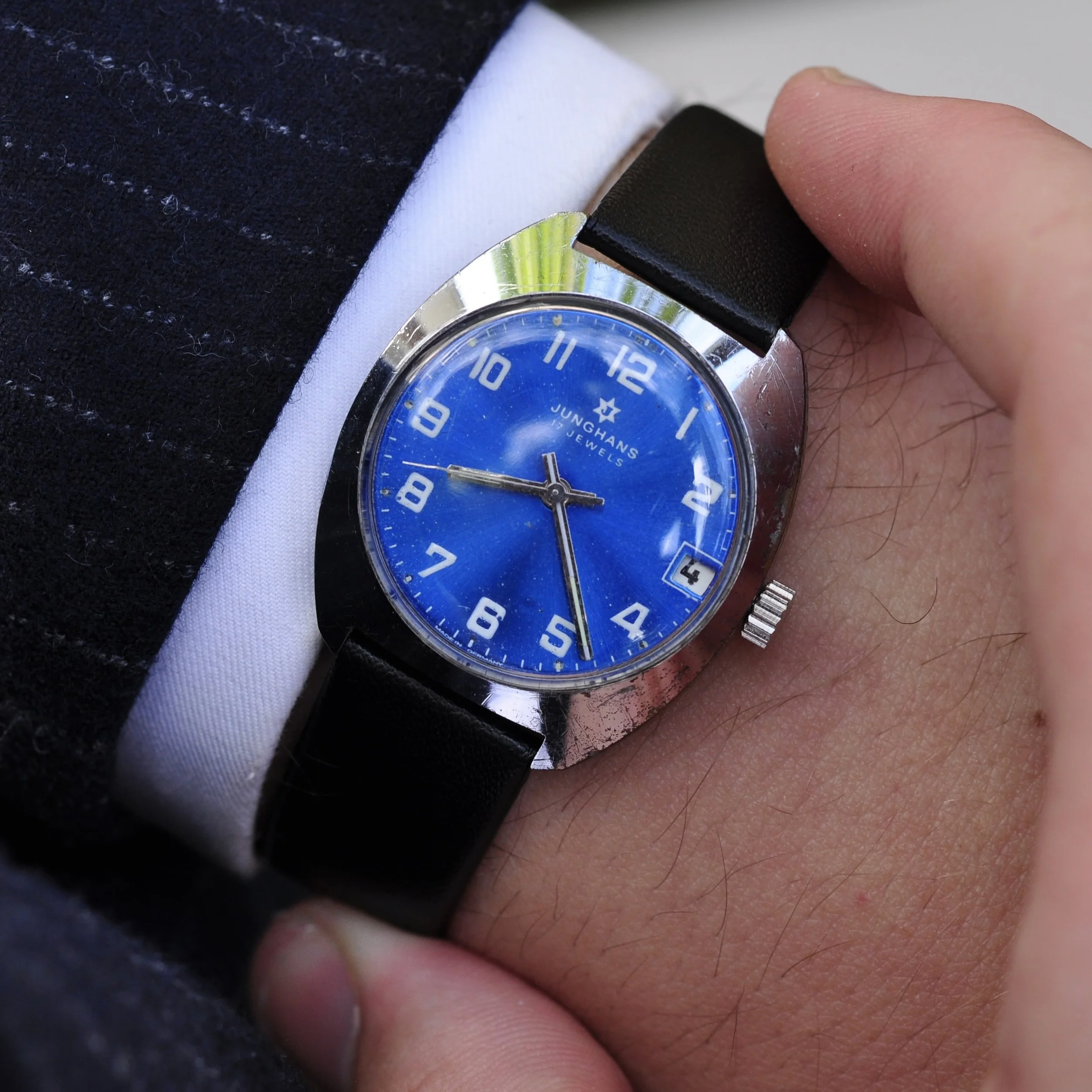 JUNGHANS Classic A76 'Blue Sunburst'