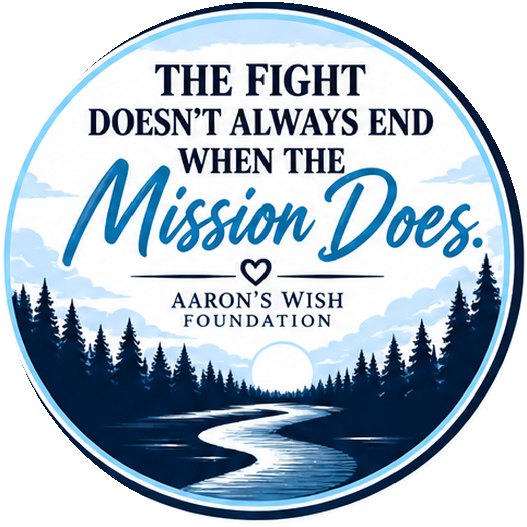 The Fight Doesn't Always End When the Mission Does - Awareness Sticker