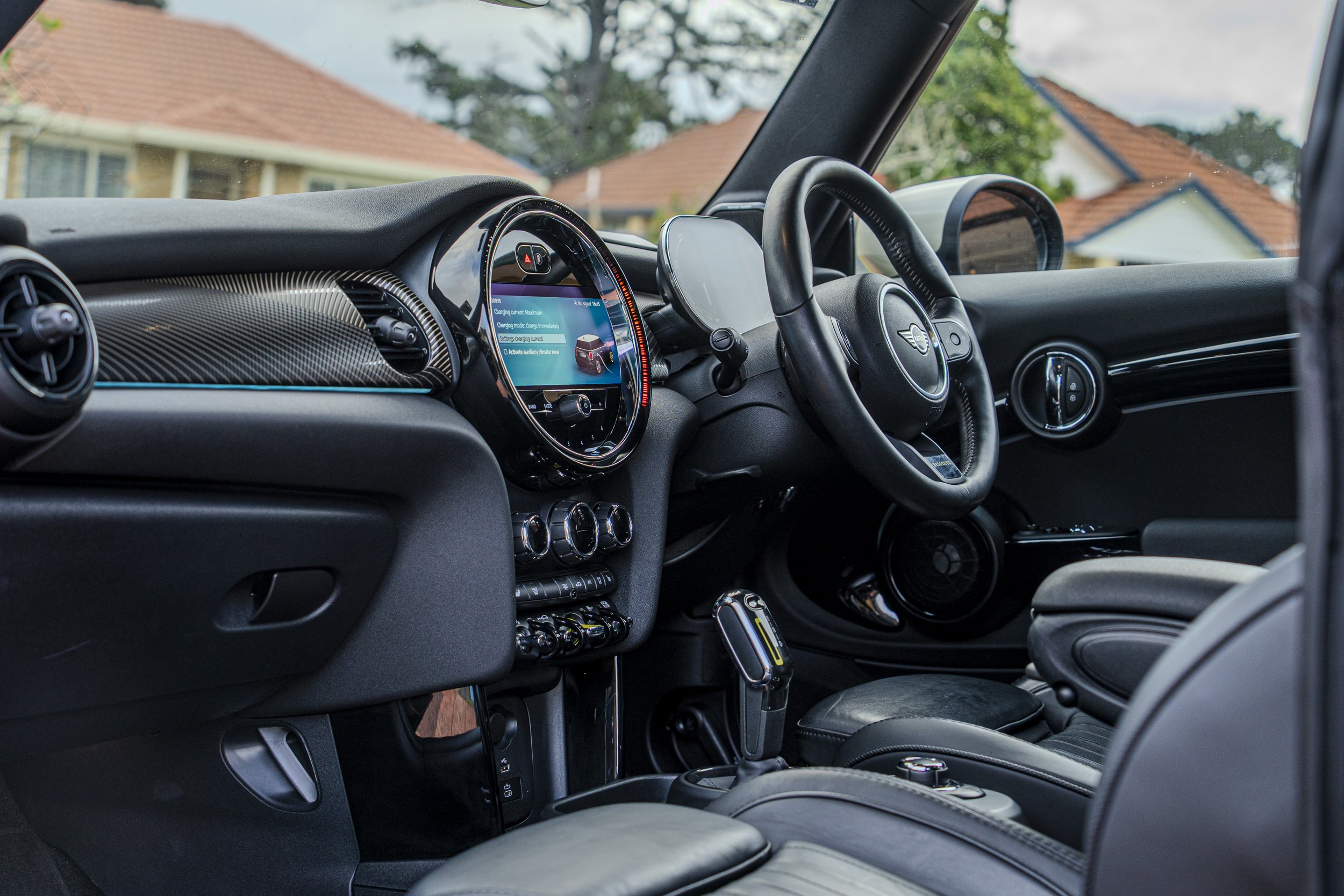 mini cooper s EV interior after a detail