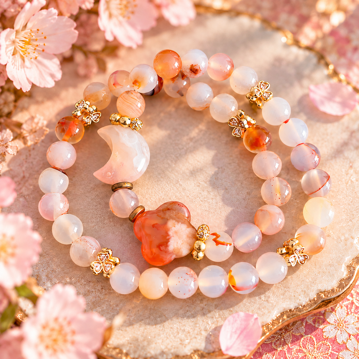 桜に彩られた春色ビーズブレスレット.png
