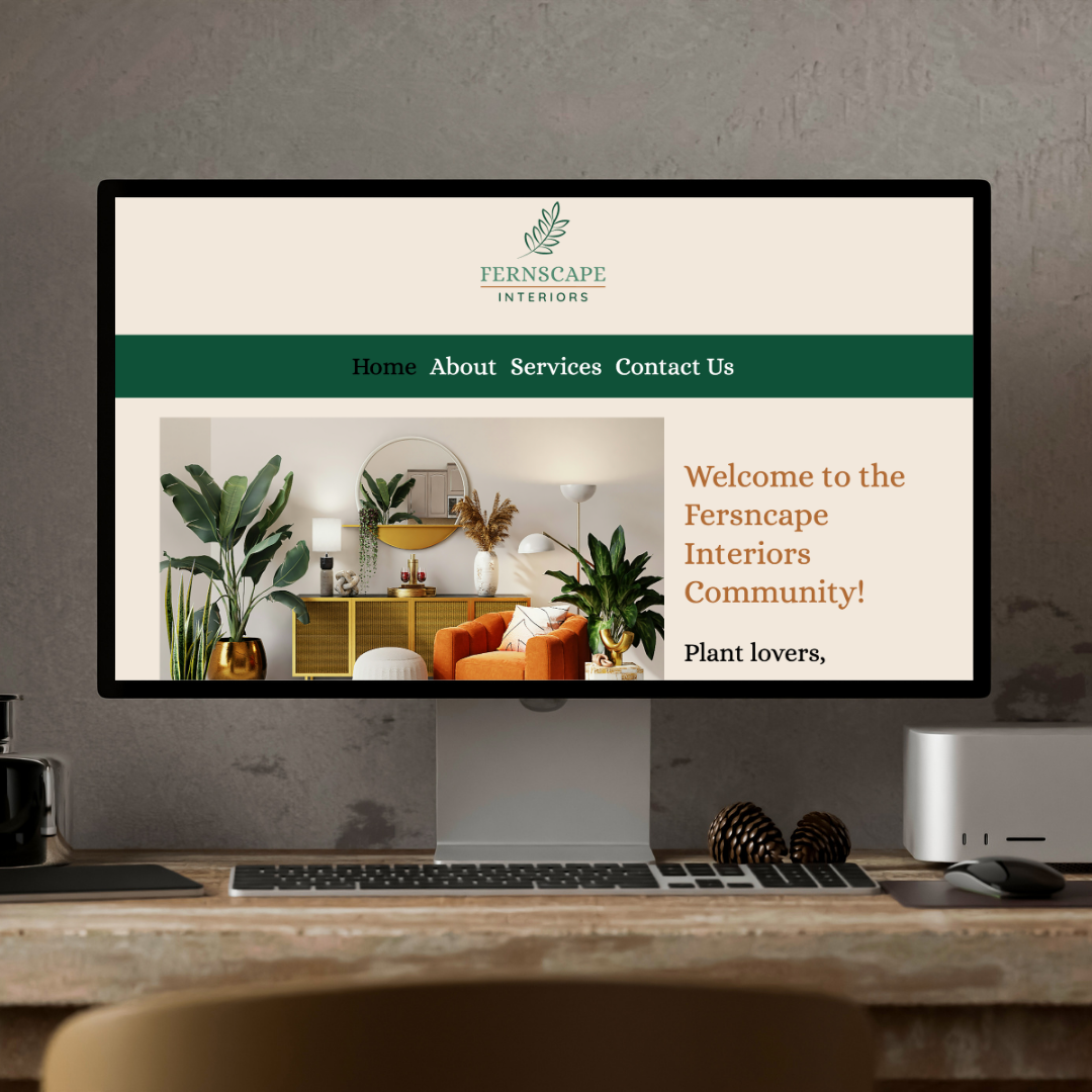 Fernscape Interiors Desktop Mockup