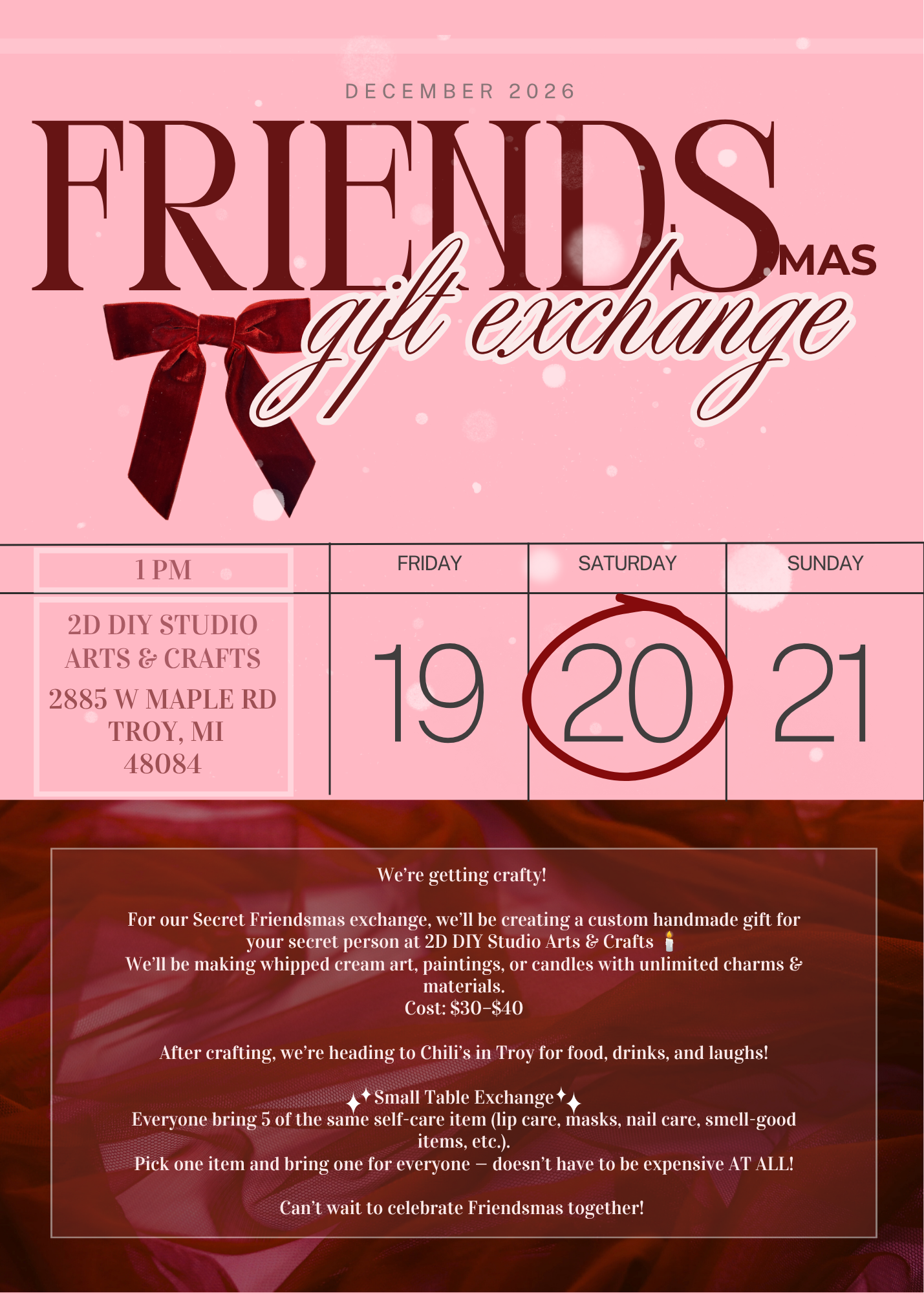 Friendsmas '26 Flyer