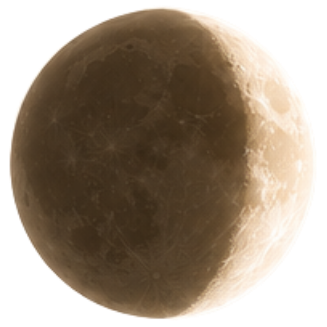Close-up of the moon showing craters and surface details.