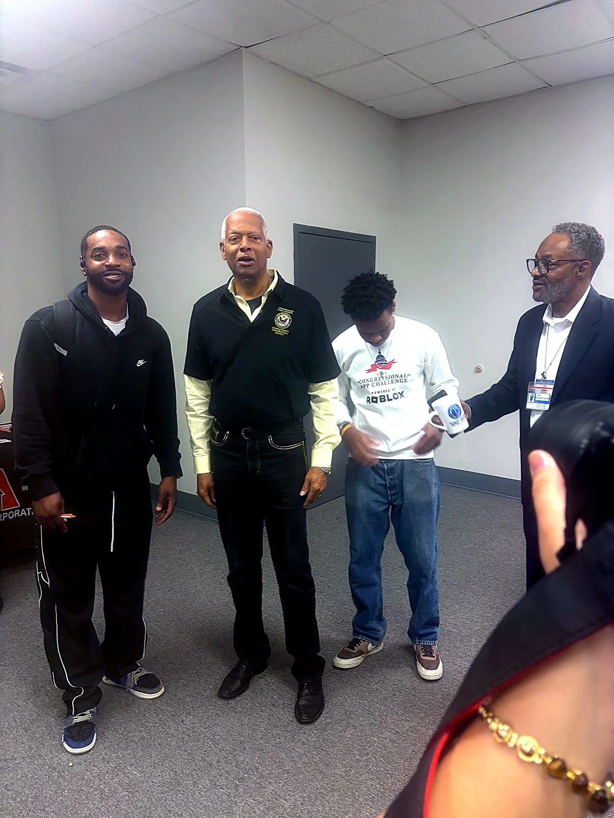 Congressman Hank Johnson with Robert Thompson Jr., Founder of Mission Aid 2020.