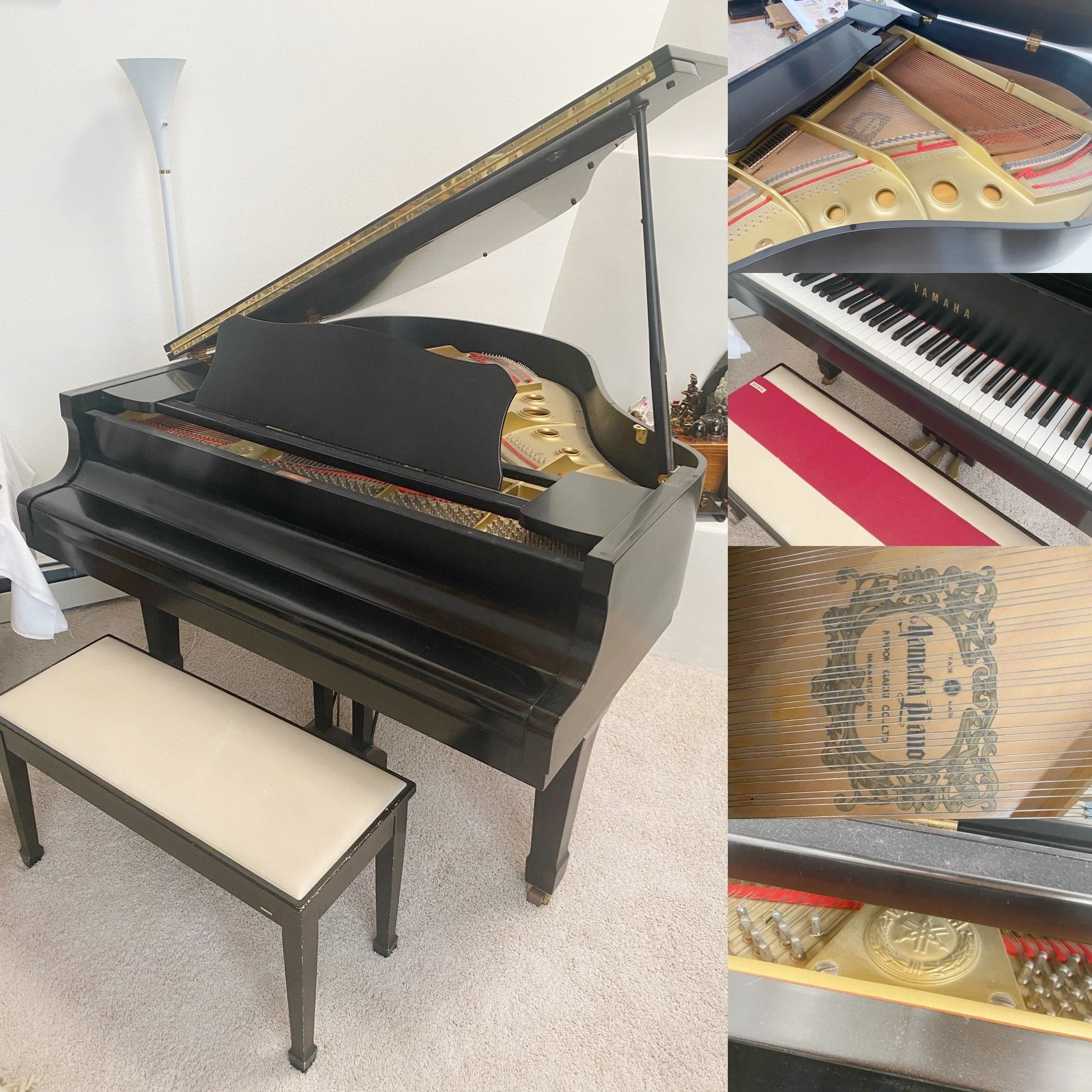 Yamaha G1J 5'3" Baby Grande Piano Ebony Vintage 1990's