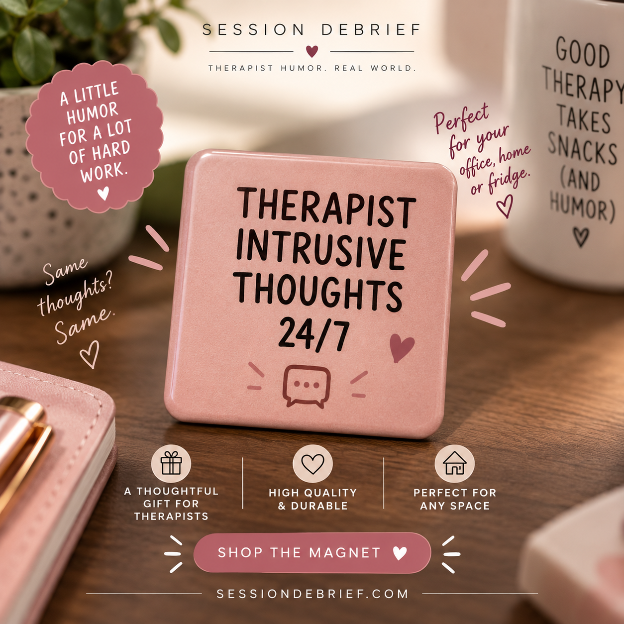 Therapist Magnet Pink