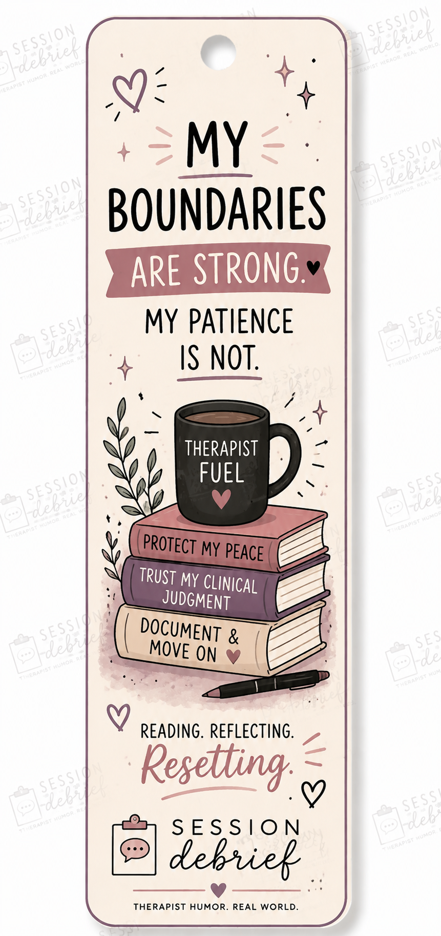 Therapist Boundaries Bookmark