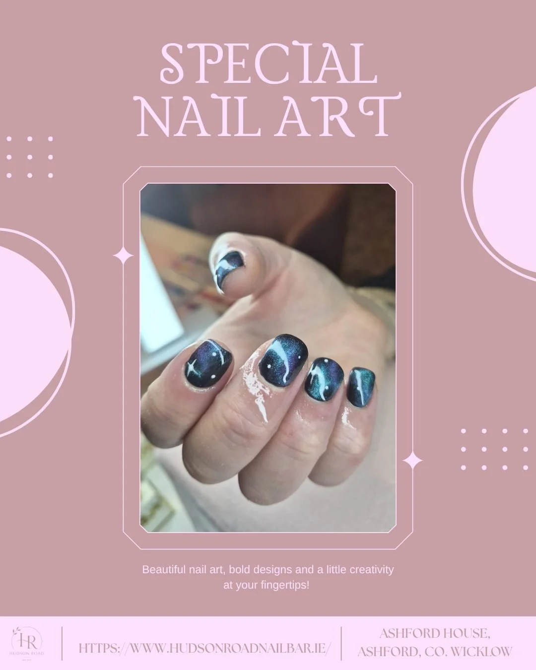 Have a bit of fun with your nails.  Add some nail art.  Julie and Liezl are always up for adding the personal touch! 

Book your appointment today on our website www.hudsonroadnailbar.ie