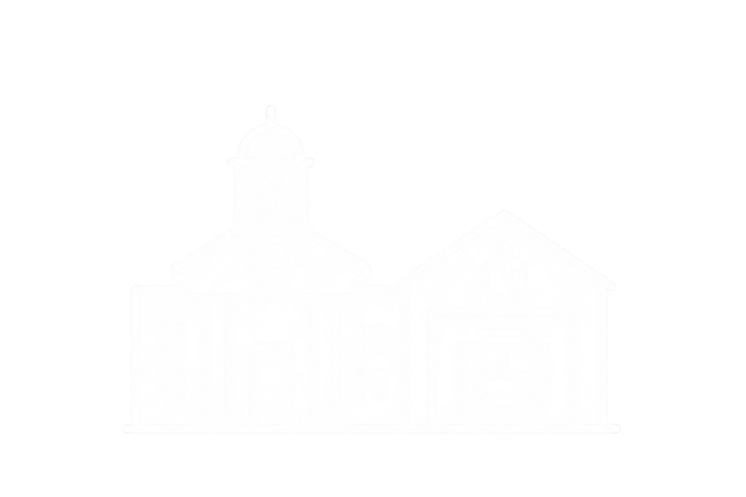 Geometric drawing of an outline square with sections divided by vertical, horizontal, and diagonal lines.