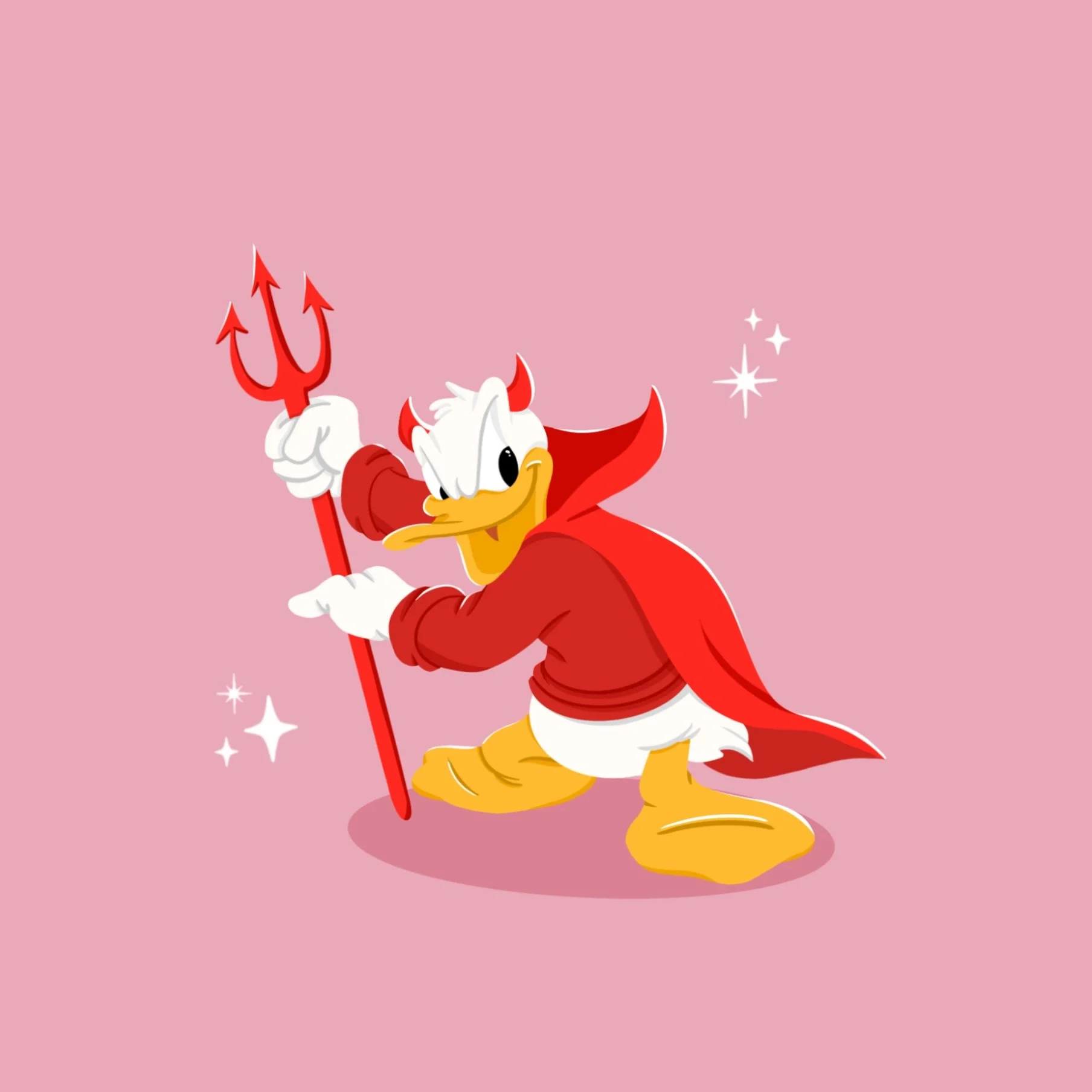 He&rsquo;s just misunderstood. 🦆✨

#donaldduck #devildonald #halloweenart #disneyhalloween