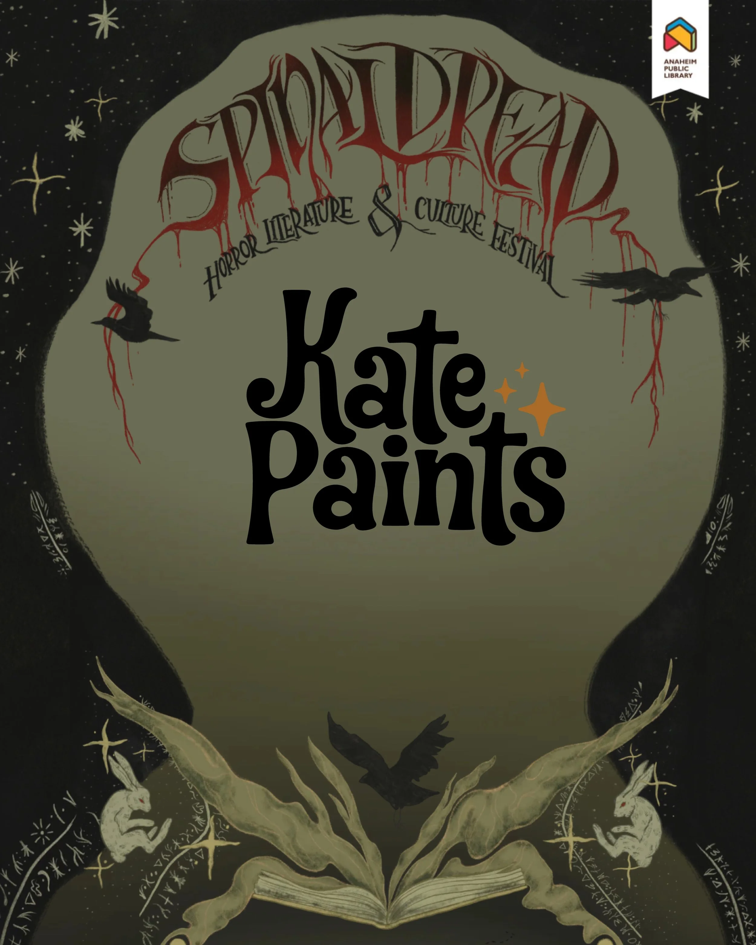 I&rsquo;m excited to share that I&rsquo;ll be a vendor at Spinal Dread, Anaheim Public Library&rsquo;s Horror Lit festival on the 26th of this month!

I&rsquo;ll have prints, buttons, and stickers. It&rsquo;s my first time vending, and I can&rsquo;t 