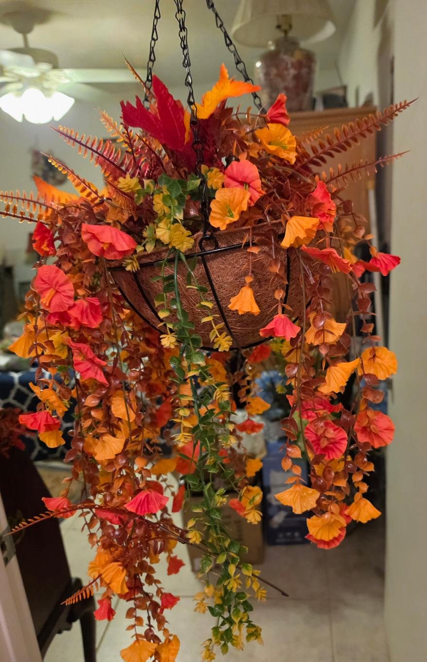 Autum Hanging Silk Basket