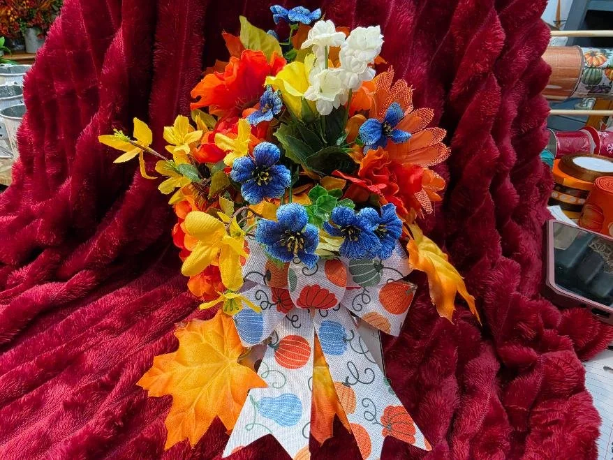 Cheese Grader Fall Arrangement