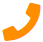 Orange telephone handset icon
