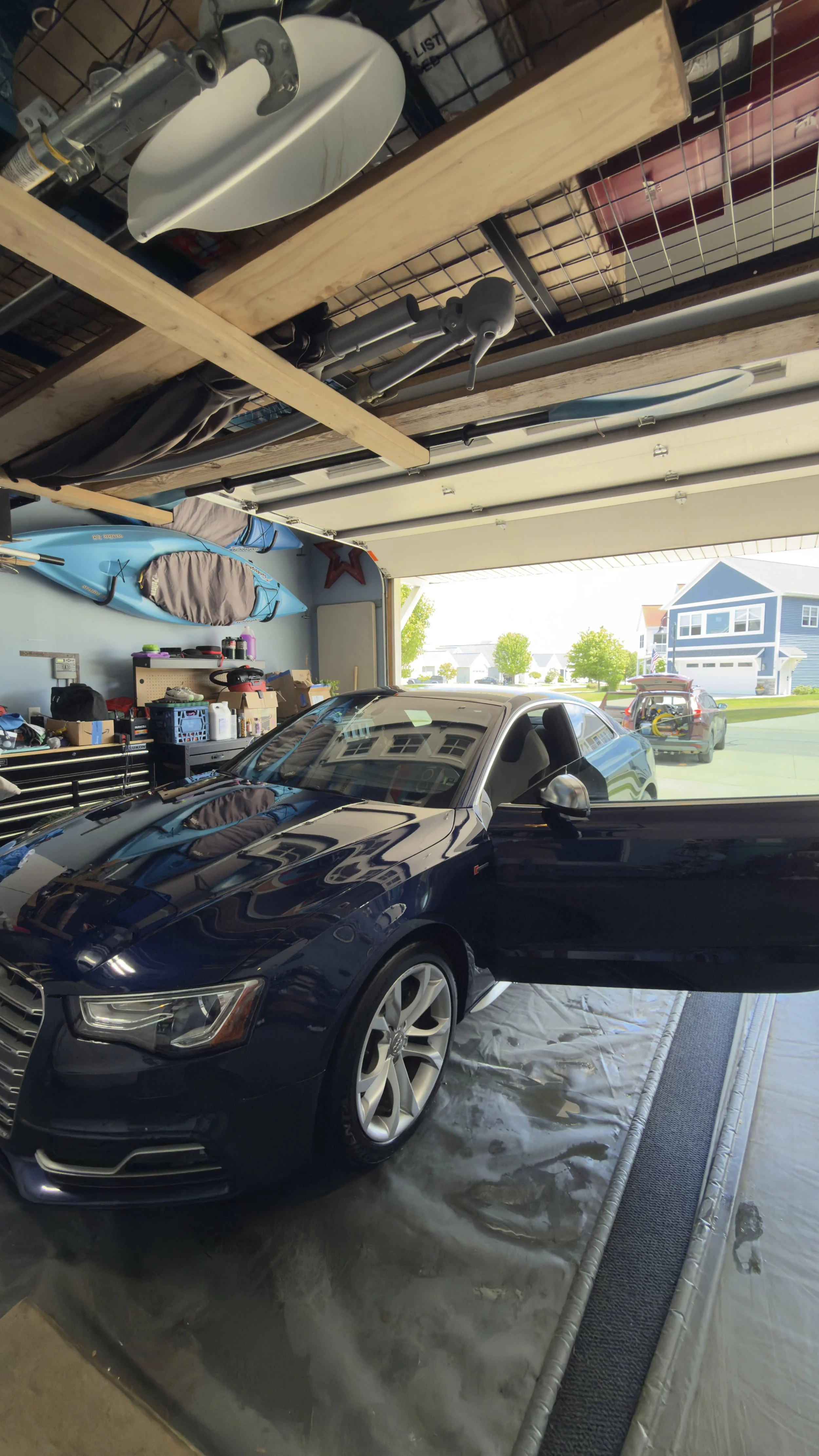Blue car in Muskegon Michigan ceramic coating