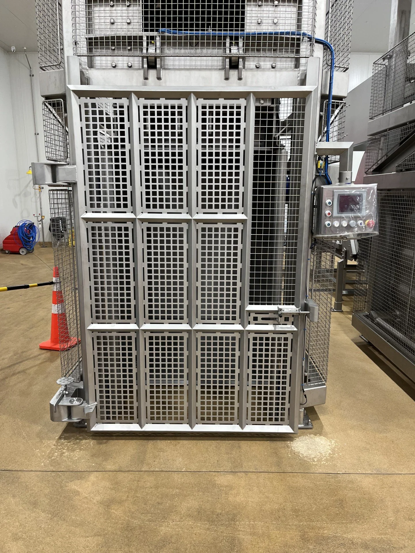 SS stainless steel safety doors in New Zealand for a Pet Food Company