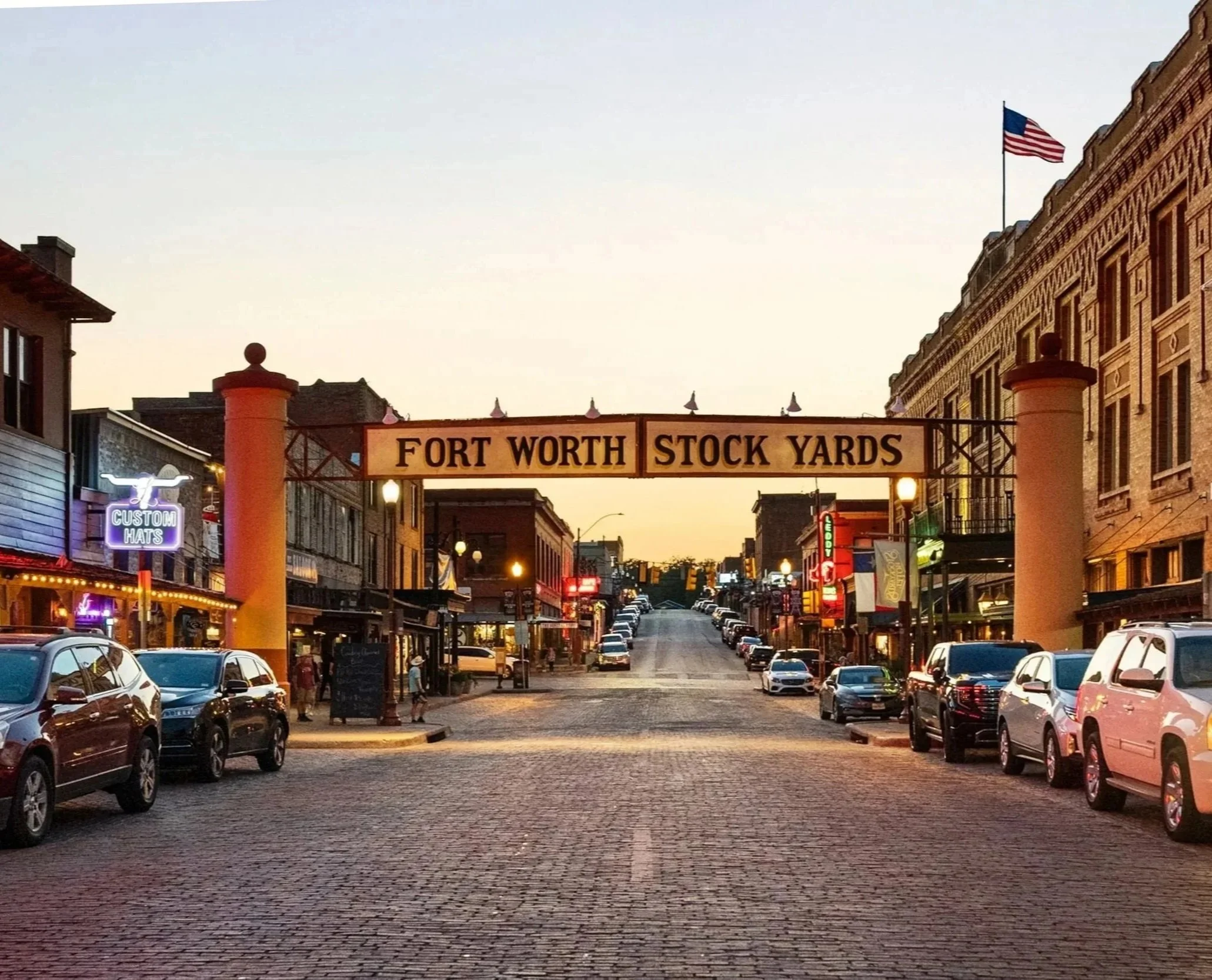 Fort Worth Stockyards entrance in Fort Worth, Texas