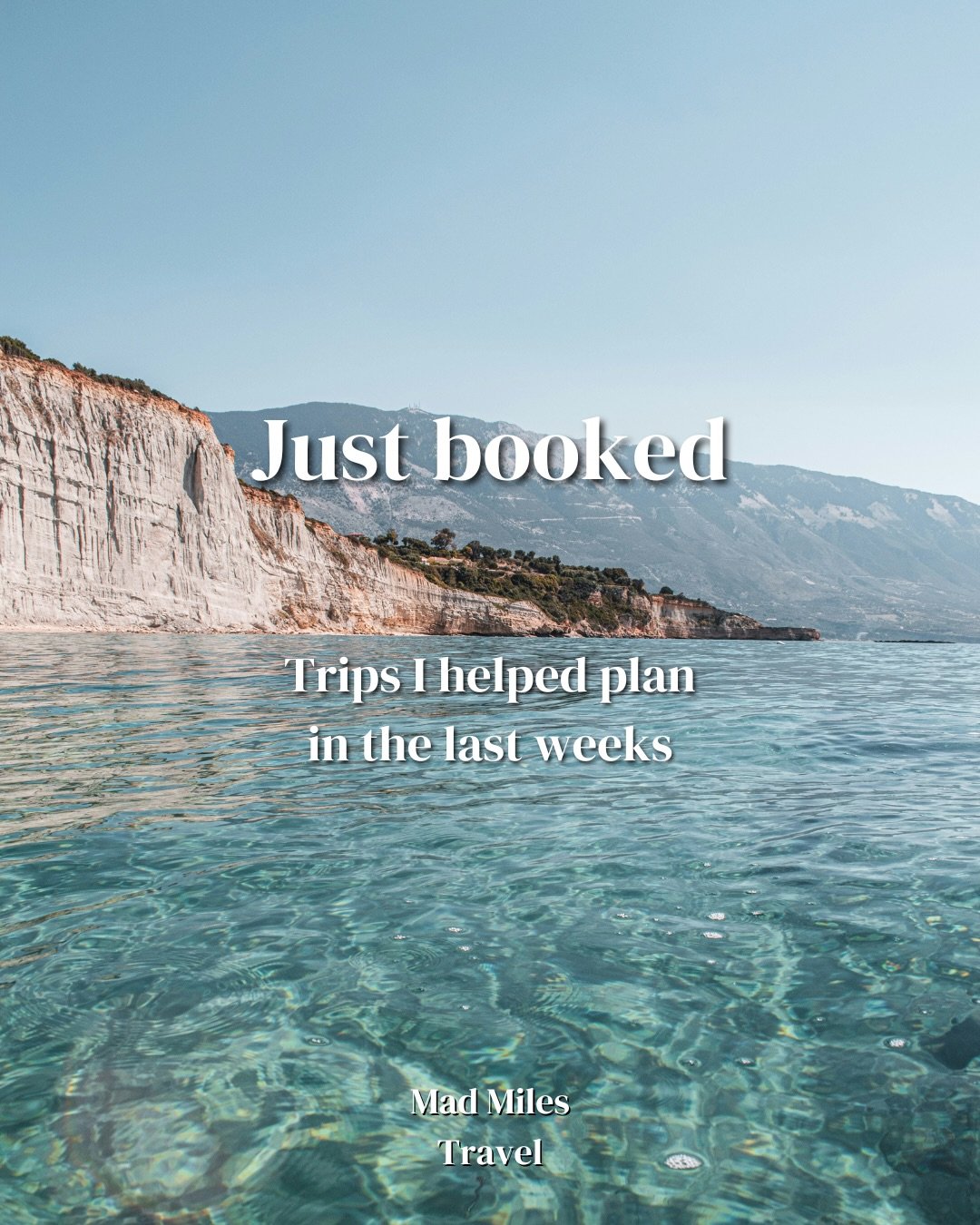 Just booked! These are some of the trips I&rsquo;ve helped plan lately 🌍

From hotels to itineraries and the little details in between - everything that turns an idea into a real trip!

If you&rsquo;re thinking about a trip, let me know! I can help 