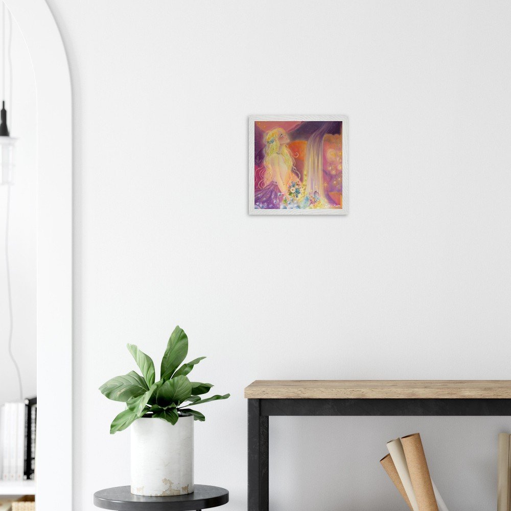 PF 30x30cm- Póster con marco de madera prémium con papel semibrillante prémium