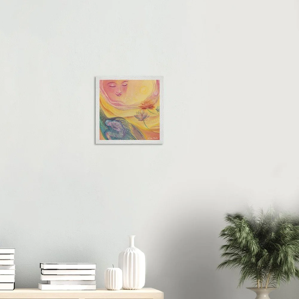 PF -30x30cm- Póster con marco de madera prémium con papel semibrillante prémium