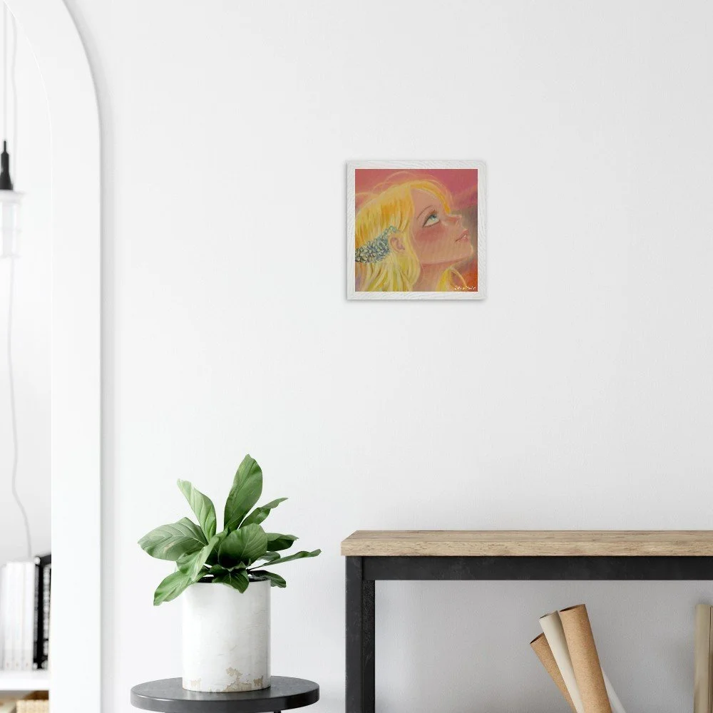 PF -30x30cm- Póster con marco de madera prémium con papel semibrillante prémium