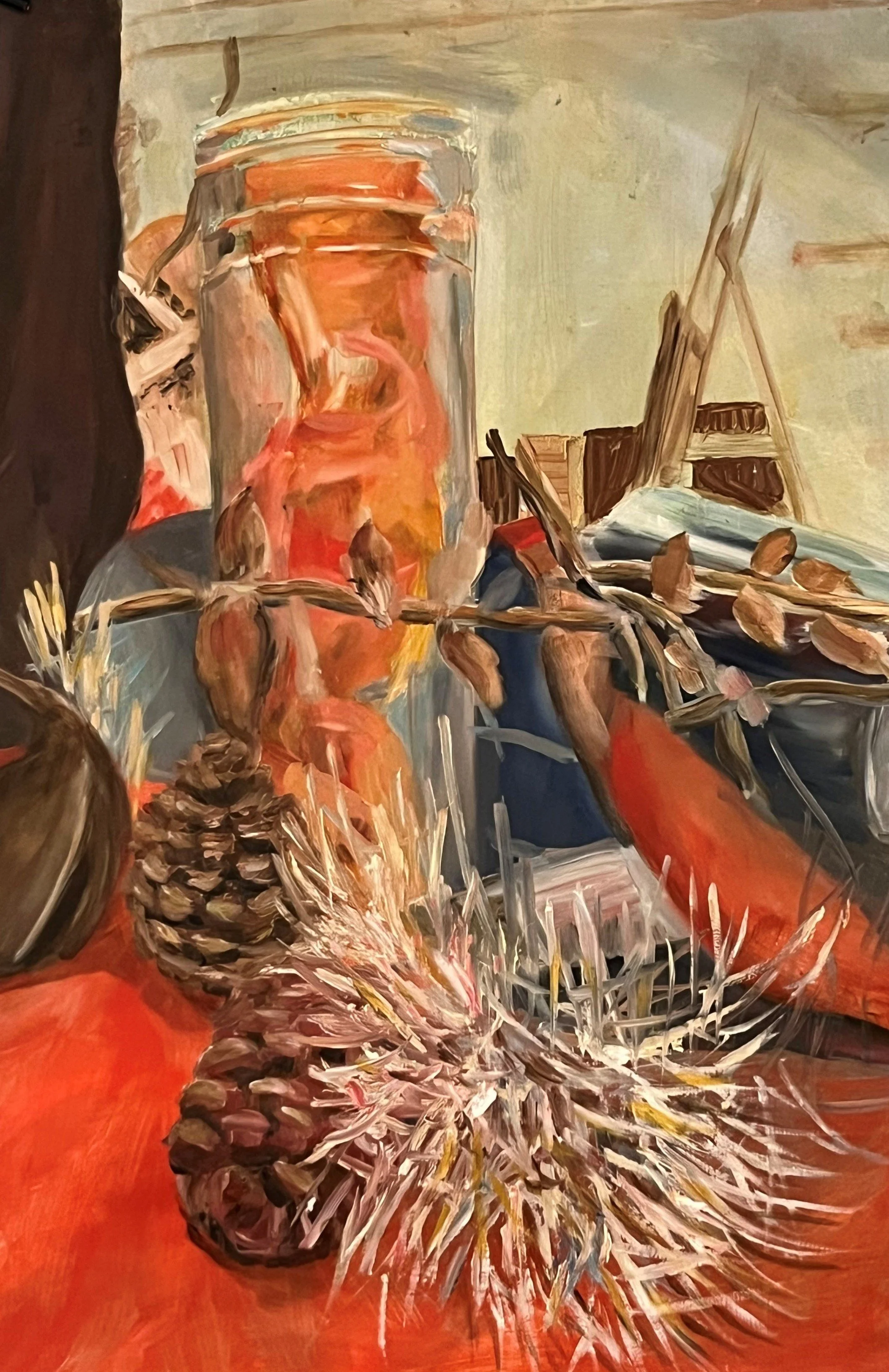 Pine cones. Acrylic on paper.jpg
