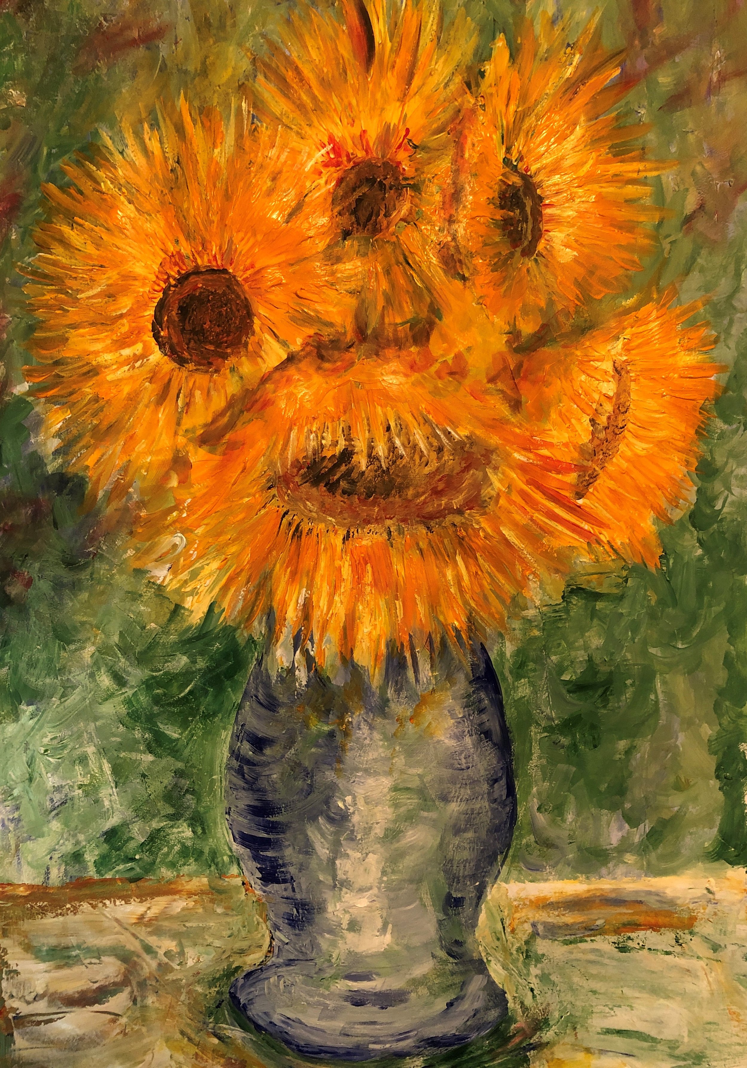 Sunflowers.  Apcrylic on paper.jpg