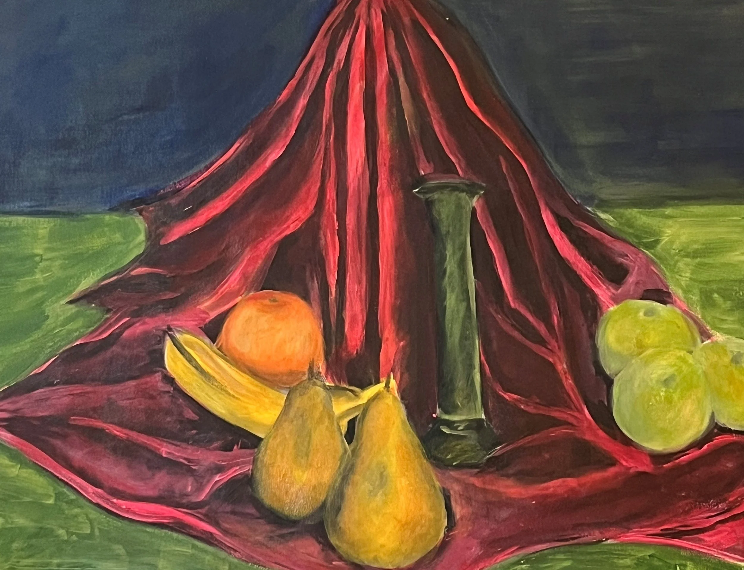 Fruits and candelstick. Acrylic on paper.jpg