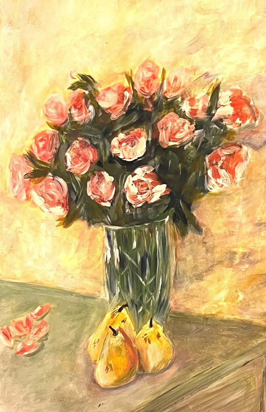 Roses and pears. Acrylic on paper.jpg