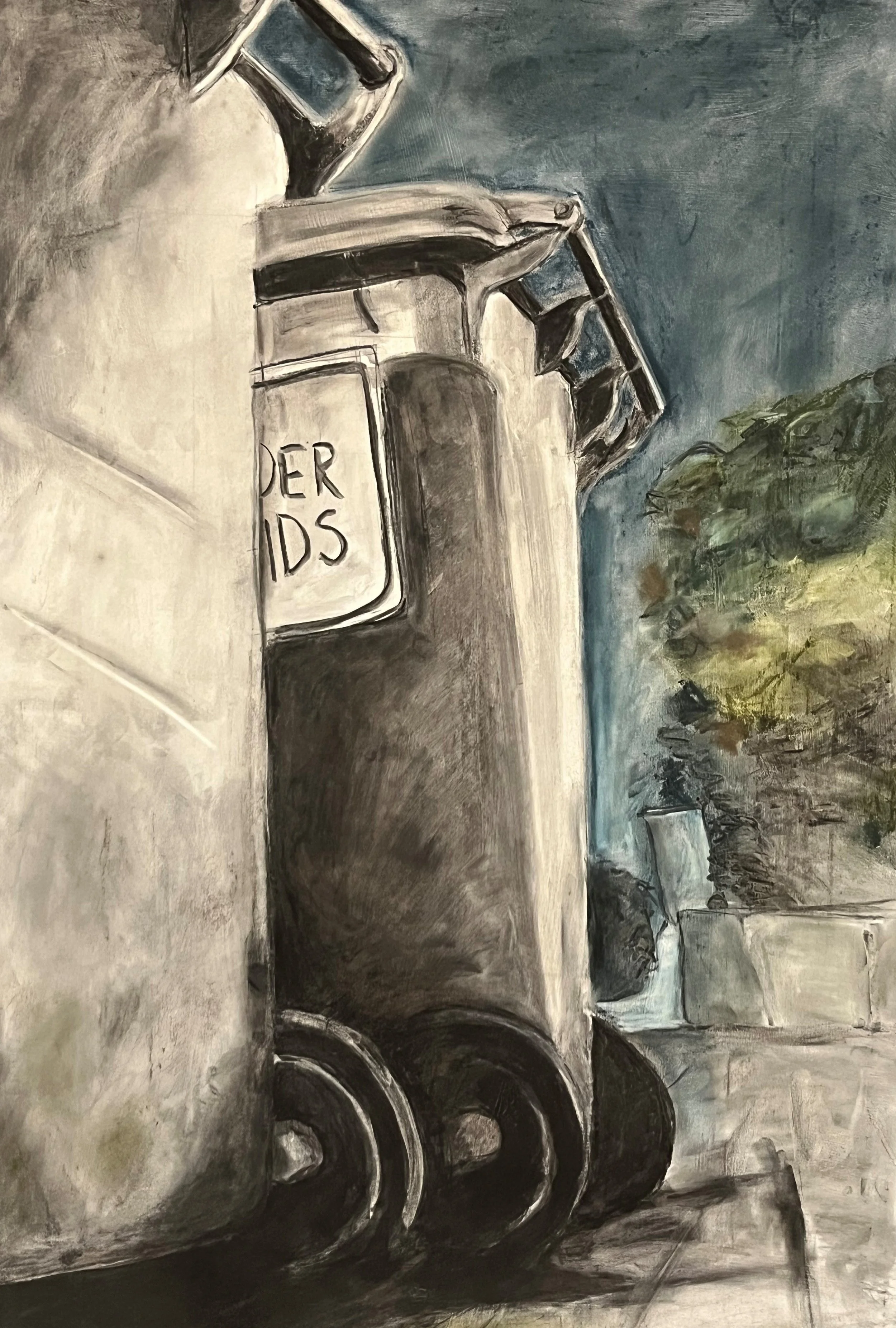 Bins.  Charcoal and graphite on paper.jpg