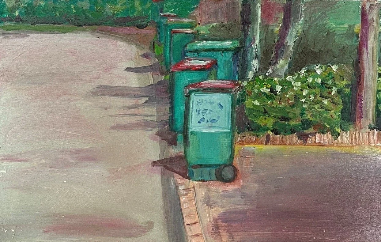 Bin day 2.  Oil on wood.jpg