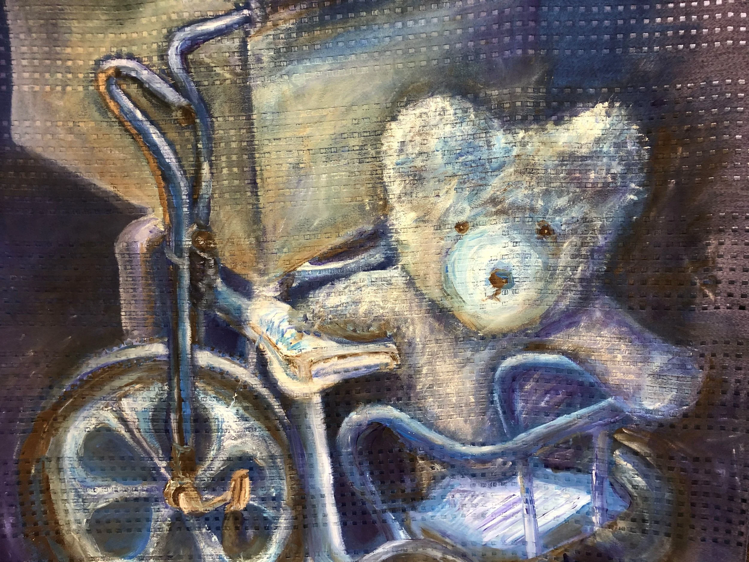 Bike and Bear. Acrylic on paper.jpg