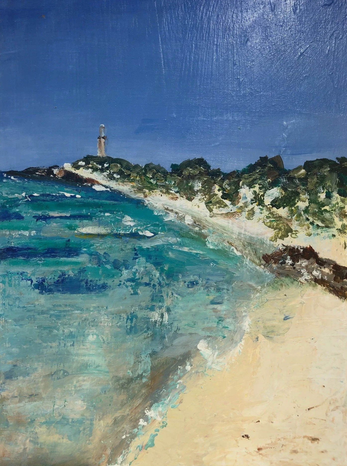Pinkys Beach Rottnest 1.  Acrylic on paper.jpg