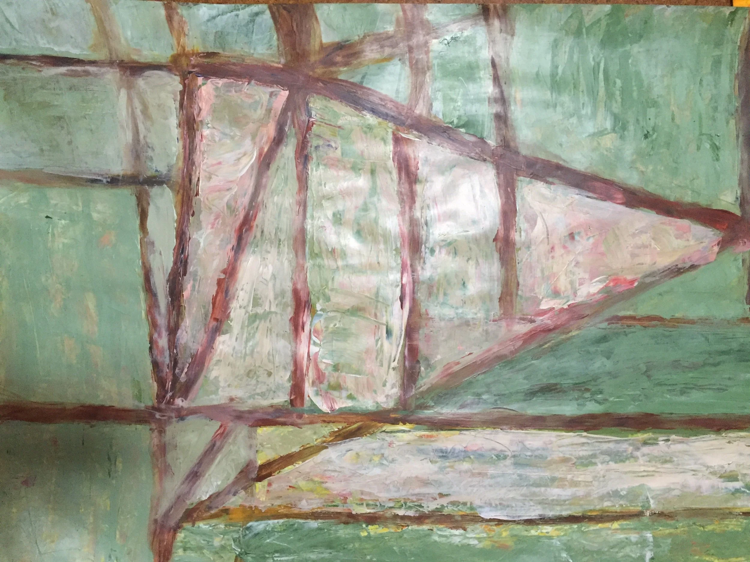 Sculture by the Sea.  Acrylic on paper.jpg